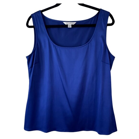St. John Tops - St. John Vivid Blue Silk Sleeveless Shell Blouse Women's Size Medium